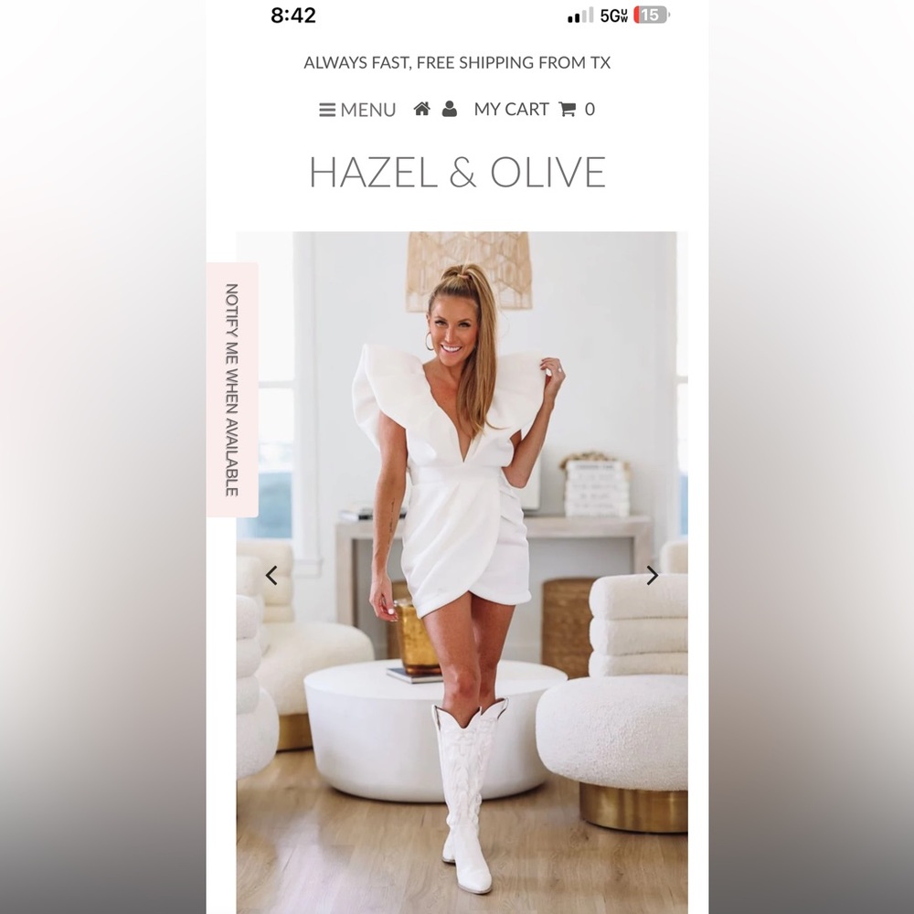 Hazel & Olive White Dress - Fallon’s Dynasty Cocktail Mini Dress